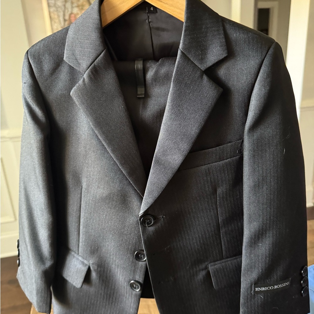 Kids Black Suit Jacket and pants
